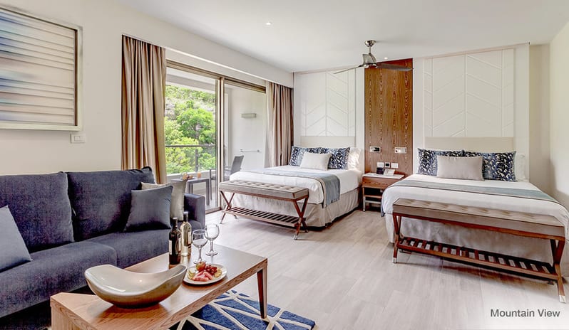 ROYALTON ANTIGUA - LUXURY JUNIOR SUITE MOUNTAIN VIEW BEDROOM